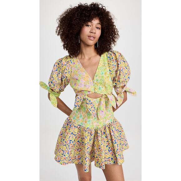 ALEMAIS Daisy Spliced Mini Dress Size 4 - Picture 6 of 9